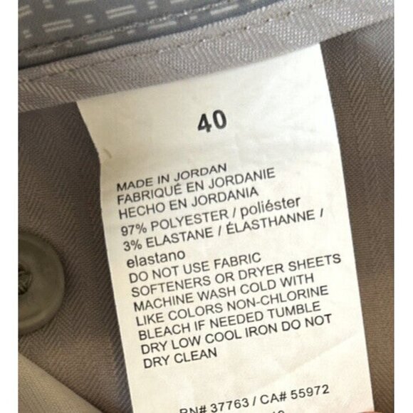 PGA Tour Mens Golf Shorts Pale Gray Print Flat Front Stretch Size 40 - Picture 4 of 4